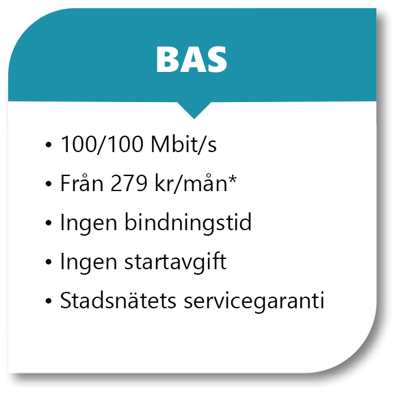 Knapp internettjänster 100/100 Mbit/s