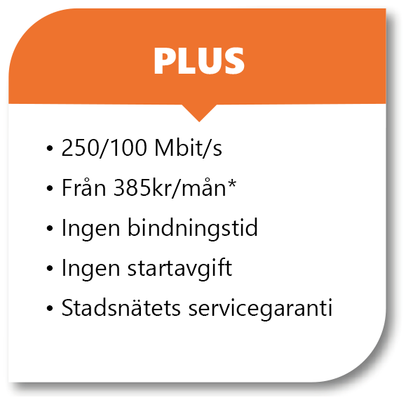 Knapp internet 250/100 Mbit/sekund