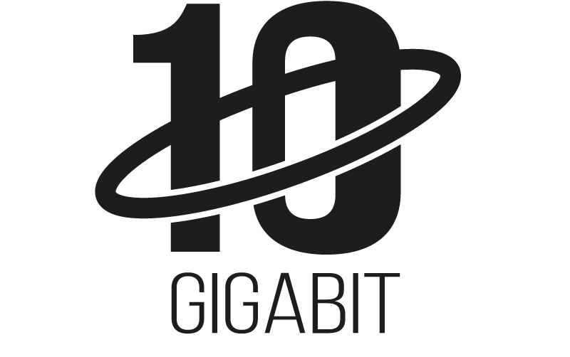 Symbol för hastighet 10 Gigabit per sekund